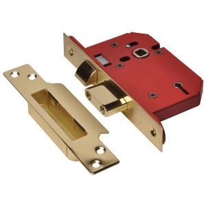 Image of Union StrongBOLT 2205S 5 Lever Mortice Sashlock Polished Brass 68mm 2.5" Visi