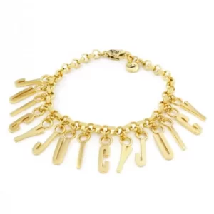 Image of Ladies Juicy Couture Gold Plated Stacked Juicy Charm Bracelet