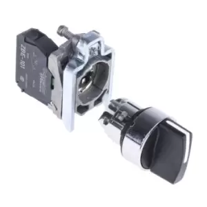 Image of Schneider Electric 2 Position Knob Selector Switch - (NO) 22mm Cutout Diameter