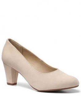 Image of Hotter Joanna Suede Court Shoes - Nude