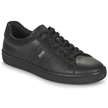 Image of Hugo Boss Ribeira Low Tennis Trainers Black Size 8 Men