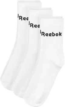 Image of Reebok Act Core Crew 3 Pack Socks white
