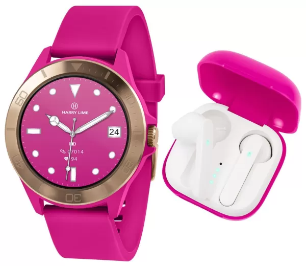 Image of Harry Lime Pink Smartwatch and Earbuds Set