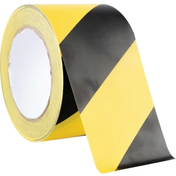 Image of Avon - 75MM Hazard Marking Tape Black & Yellow Adhesive