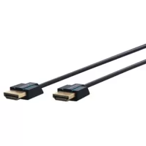 Image of Clicktronic Ultra Slim HDMI 2.0 Cable with Ethernet - 2m - Black