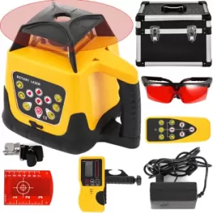 Image of VEVOR Rotary Laser Level Kit Red Beam Digital Self-Leveling Rotary Laser Kit 500M Range with Remote Control Receiver Carrying Case