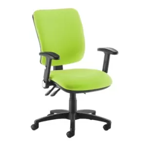 Image of Dams MTO Senza High Back Operator Chair with Folding Arms - Belize Red