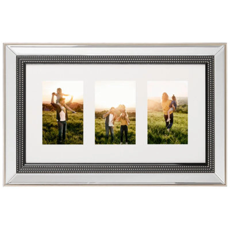 Image of Beliani Frame For 3 Photos Dalaba Silver