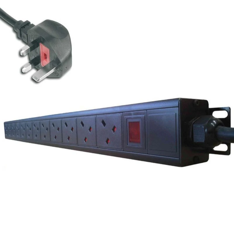 Image of POWERDATA 12 WAY 19" RACK UK PDU TO 13A PLUG - VERTICAL