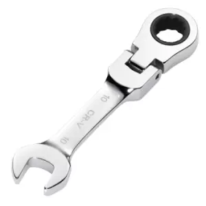 Image of Draper HI-TORQ Metric Stubby Flexible Head Ratchet Combination Spanner, 10mm