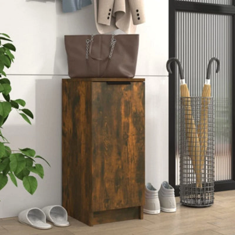 Image of VIDAXL Shoe Cabinet Smoked Oak 30x35x70cm Engineered Wood Vidaxl 8720287084617