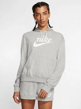 Image of Nike Nsw Gym Vintage Pullover Hoodie - Dark Grey Heather