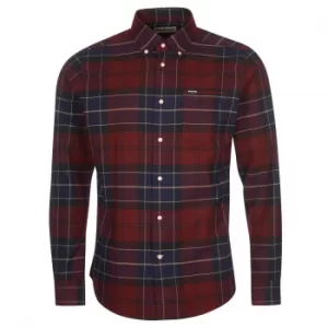 Image of Barbour Mens Lutsleigh Tailored Shirt Merlot Large