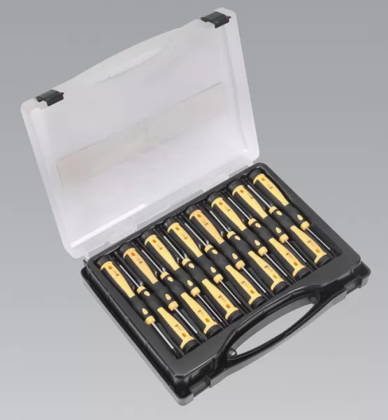 Image of Genuine SEALEY S0898 Precision Screwdriver Set 15pc