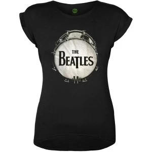 Image of The Beatles - Drum Womens Large T-Shirt - Black