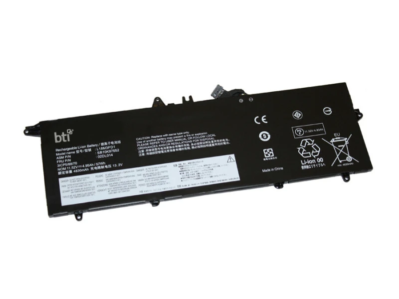Image of BTI BTI L183PD1 compatible 57Wh 3-cell battery for ThinkPad T490s T14S T495S L183PD1-BTI