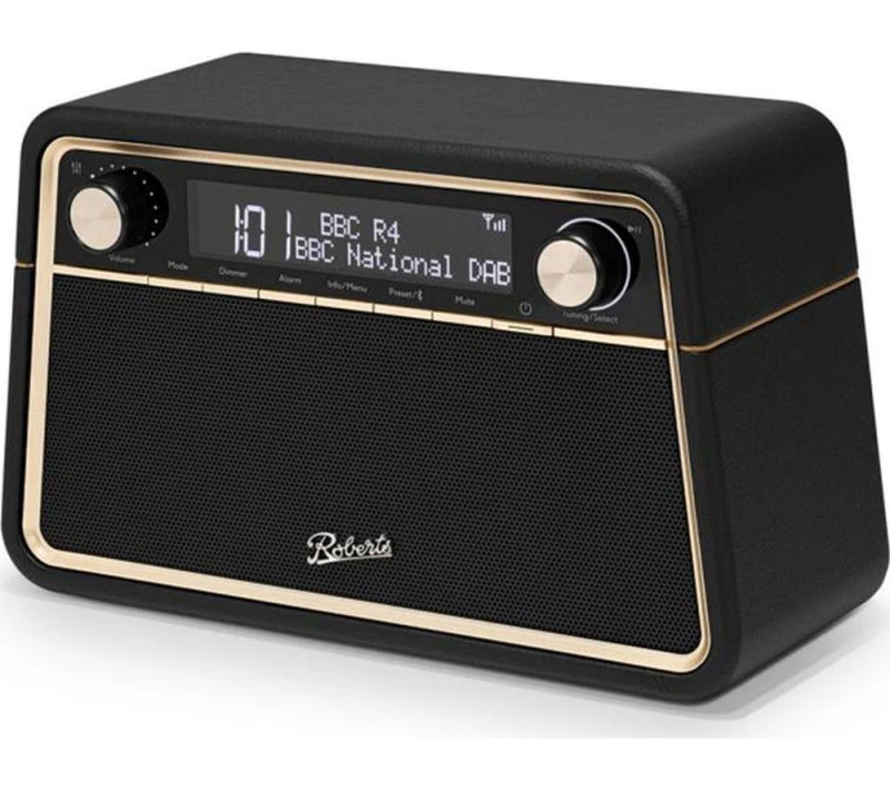 Image of ROBERTS Reva DAB Retro Bluetooth Radio - Black 5038301313777