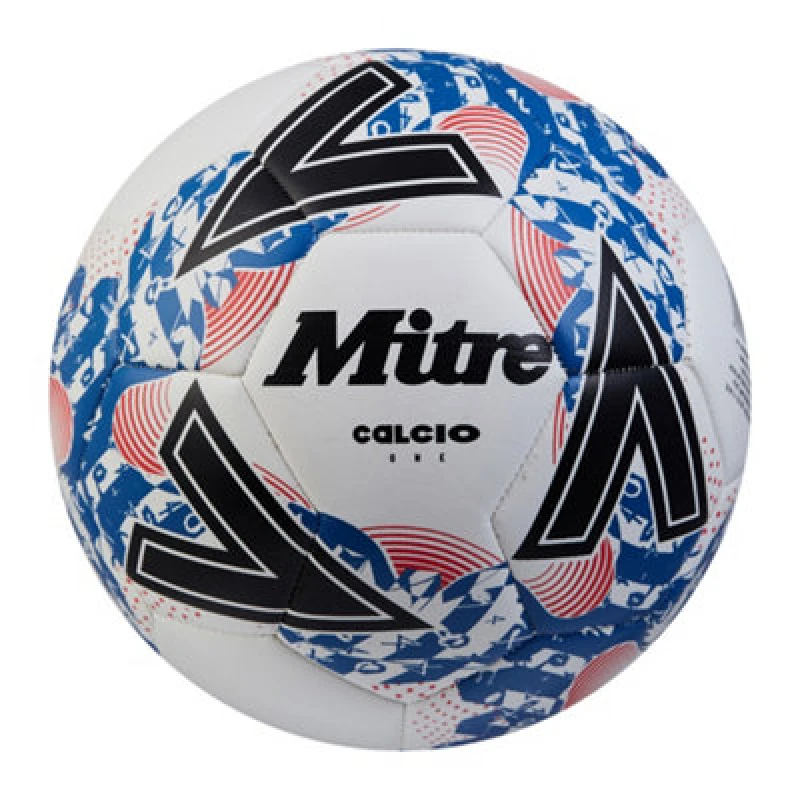 Image of Mitre Calcio 24 Football White/black/blue (5)