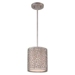 Image of 1 Light Ceiling Mini Round Pendant Old Silver, E27