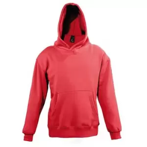 Image of SOLS Childrens/Kids Slam Hooded Sweatshirt (4 Years) (Red)