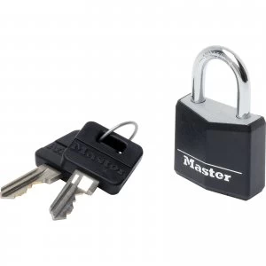 Image of Masterlock Aluminium Vinyl Padlock 30mm Black Standard