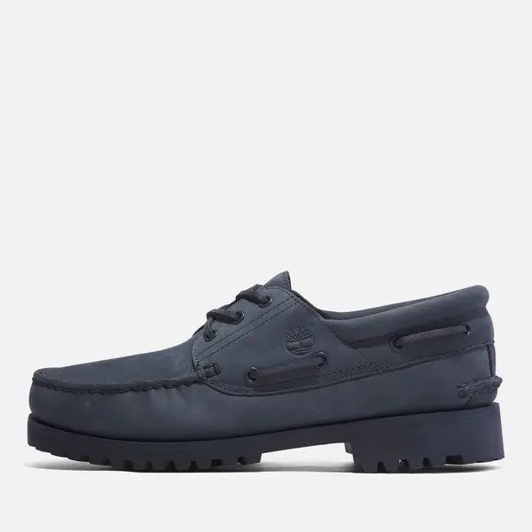 Image of Timberland Mens Authentics Waterproof Suede Boat Shoes - UK 7 Blue Shoes male TB0A2E9KEP21 7