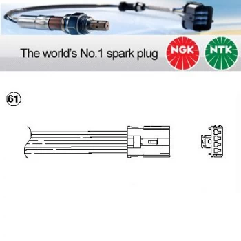 Image of 1x NGK NTK Oxygen O2 Lambda Sensor OTA4F-5G2 OTA4F5G2 (1927)