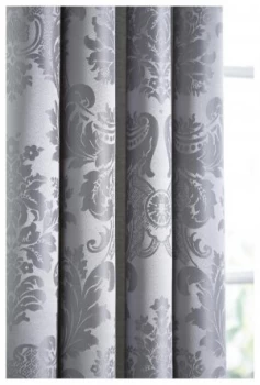 Image of Catherine Lansfield Damask Jacquard Curtains - 168x183cm.