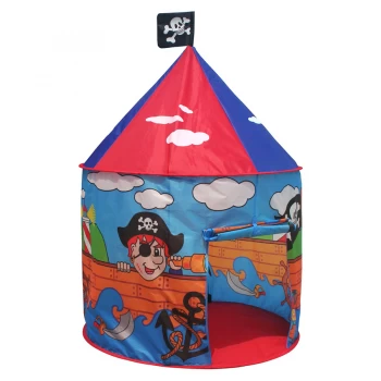 Image of Charles Bentley Boys Blue/Red Pirate Round Play Tent
