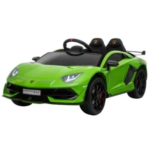 Image of Homcom Lamborghini SVJ Ride On Electric Car 12V, Green