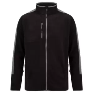 Image of Finden And Hales Unisex Adults Micro Fleece Jacket (L) (Black/Gunmetal)