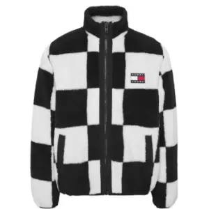 Image of Tommy Jeans Tjm Checkerboard Sherpa Zipthru - White