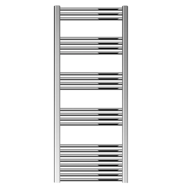 Image of Balterley Straight Heated Towel Rail Radiator, 502W, 600 x 1500mm, Chrome in Silver Silver Unisex