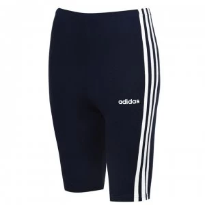 Image of adidas Essential 3S Shorts Womens - Navy/White