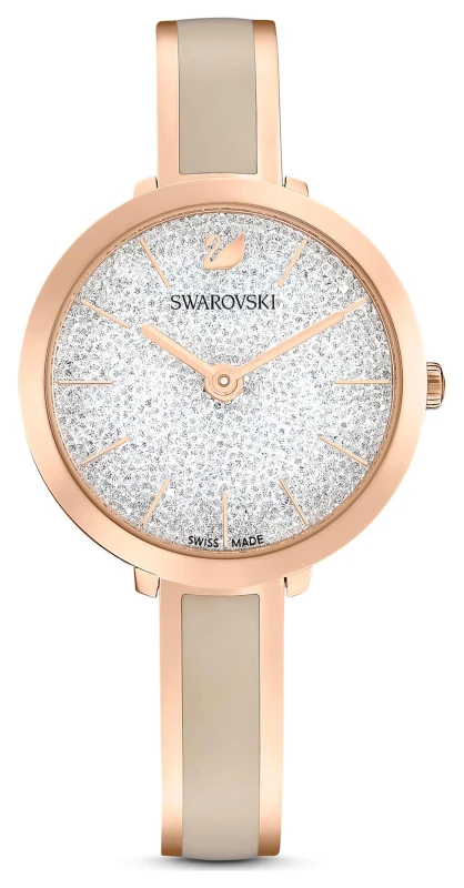 Image of Crystalline Delight Metal Pink Rose Gold-tone Finish Watch 5642221