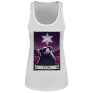 Image of Deadly Tarot Womens/Ladies The Star Felis Floaty Tank Top (L) (White)