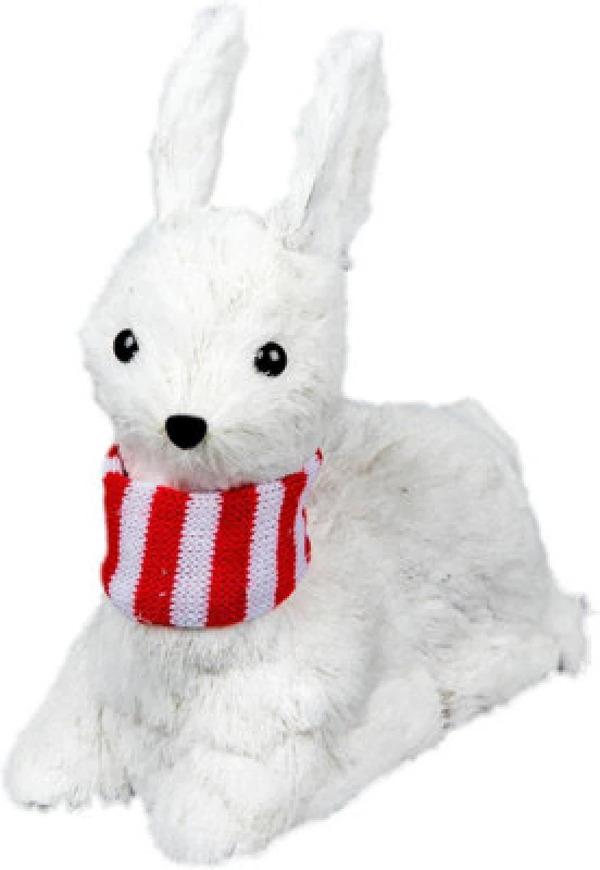 Image of Shatchi 20cm Snow Lying Deer -Decorative Free Standing Figurine White