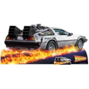Image of Back to the Future DeLorean Car Oversized Cardboard Cut Out