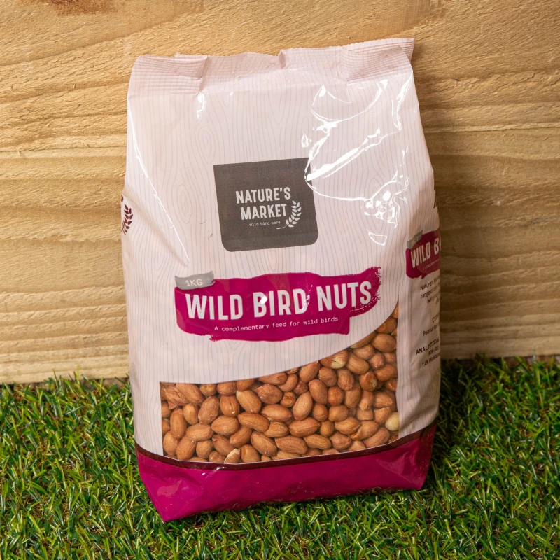 Image of 1kg Bag Garden Wild Bird Whole Nuts Feed