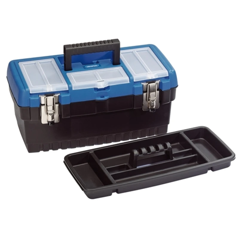 Image of Draper Draper 400mm Tool Organiser Box with Tote Tray 53878 Draper-53878