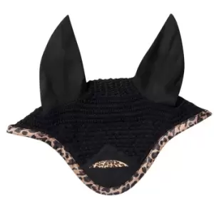 Image of Weatherbeeta Prime Luxe Leopard Ear Bonnet - Blue