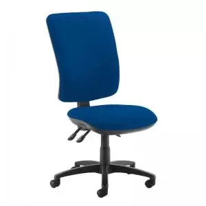 Image of Senza extra high back operator chair with no arms - Curacao Blue