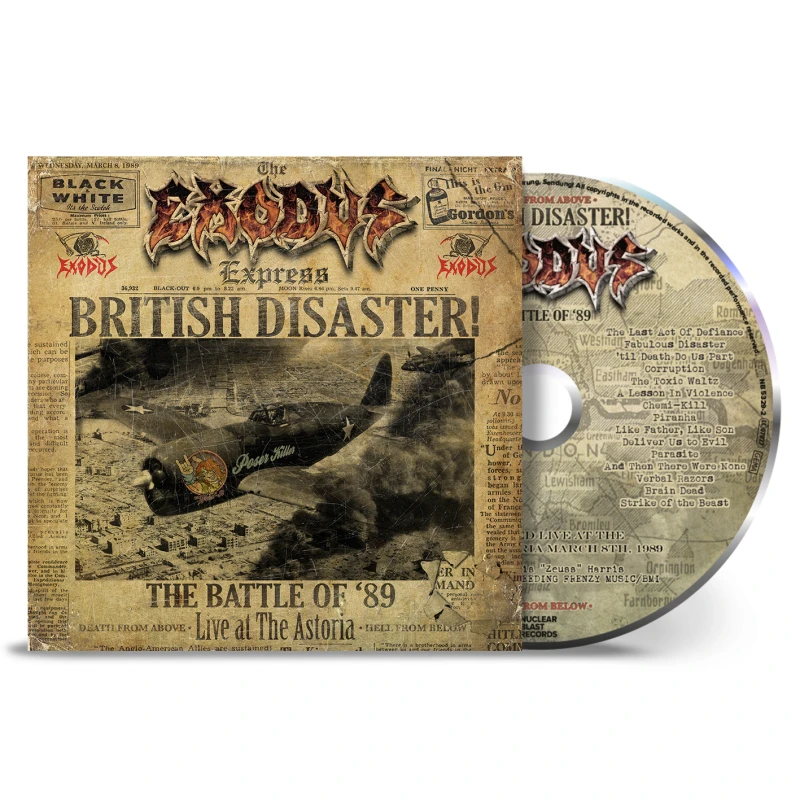 Image of Exodus British disaster: The battle of '89 (Live at the Astoria) CD multicolor Onesize Unisex