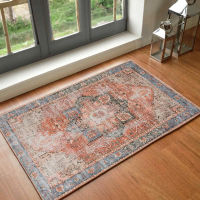 Image of Livabliss Machine Washable Traditionnal Boho Brown/tan/ivory Lana Area Rug 60 X 90 Cm - Easy Care, Ideal For Living Room & Bedroom