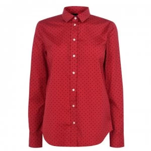 Image of Gant Stretch Print Shirt - Bright Red 620