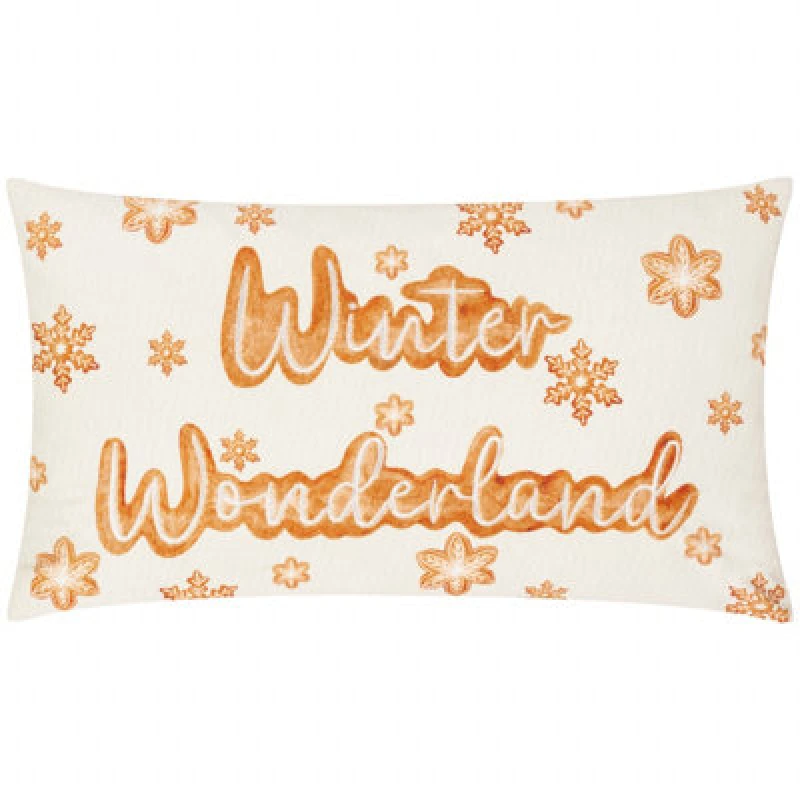 Image of Furn Furn Gretel Winter Wonderland Embroidered Polyester Filled Cushion Size: 30cm x 50cm Multi 30cm x 50cm Unisex 5025532865786