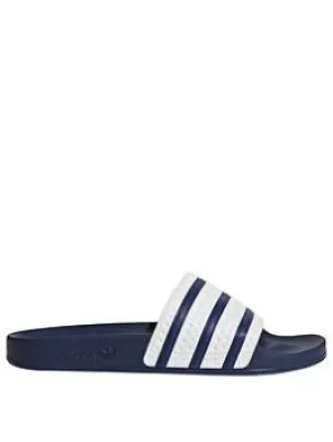 Image of adidas Originals Adilette Sliders, Blue, Size 7, Men