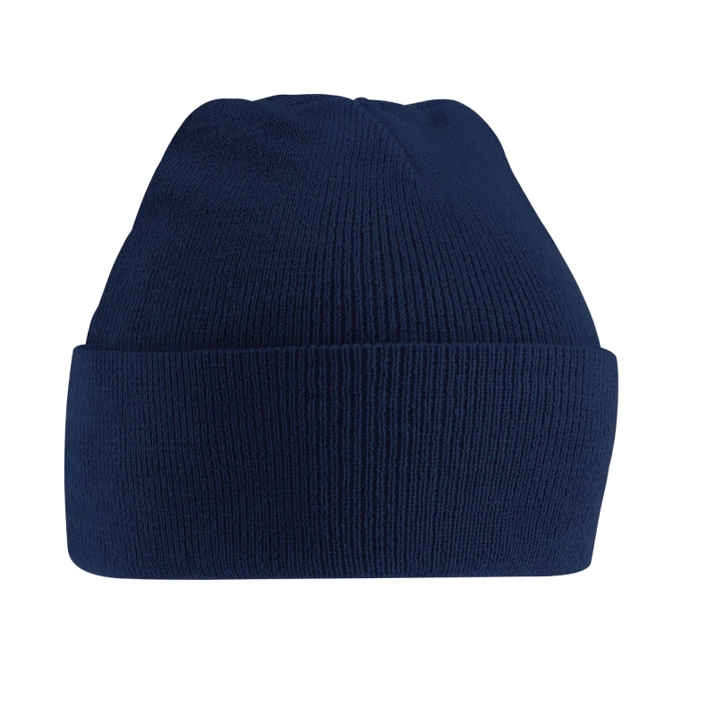 Image of Beechfield Knitted Beanie in Navy Navy Unisex One Size