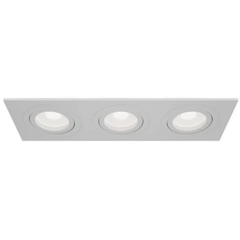 Image of Maytoni Lighting - Atom Recessed Triple Square Downlight White, 3 Light, GU10