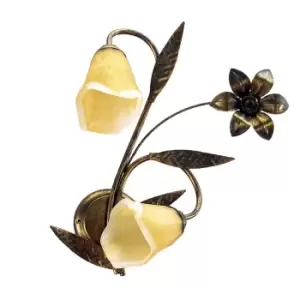 Image of Alga Wall Lamp, Glass Shades, 2x E14